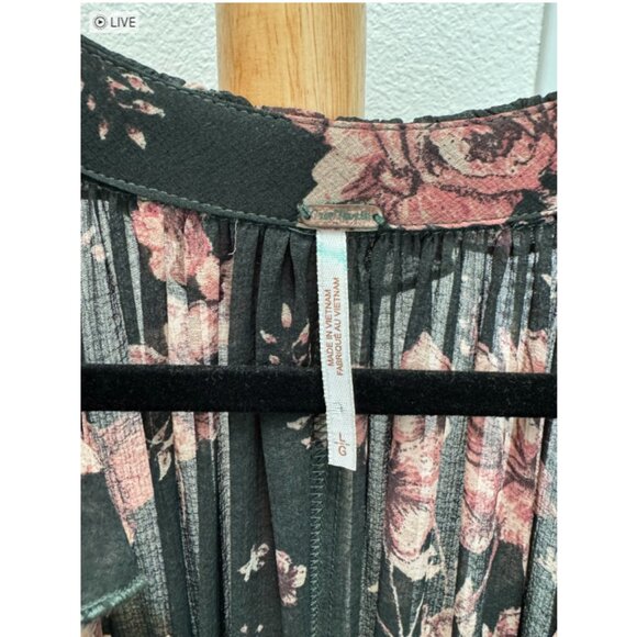 Free People Feeling Groovy Maxi Dress Forest Combo Sz. Lg - Picture 6 of 7